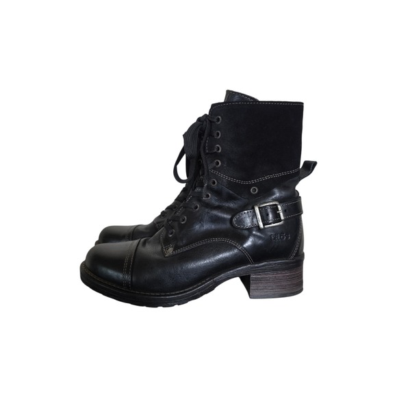 Taos Footwear Shoes - TAOS Crave Leather Vintage Style Boho Grunge Combat Black Boots sz EU 39 US 8.5